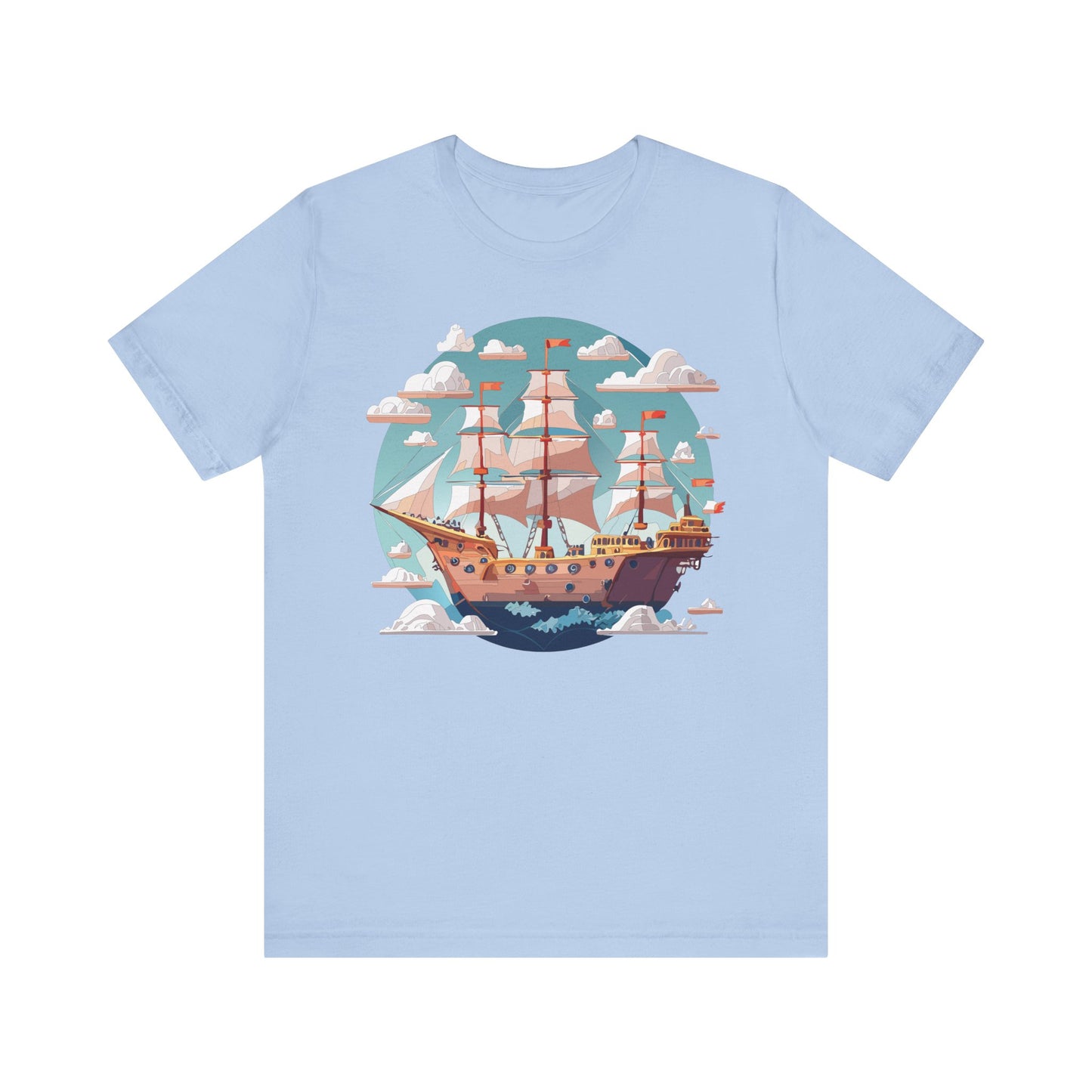 Ship Tee Shirt, Tee Shirt with Ship