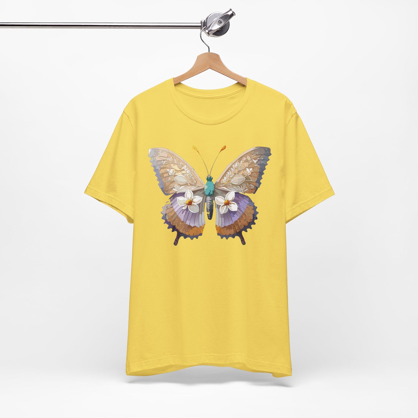 Butterfly Graphic Tee Shirt Unisex 100 Percent Cotton Short Sleeve Art By MyDesignShirt