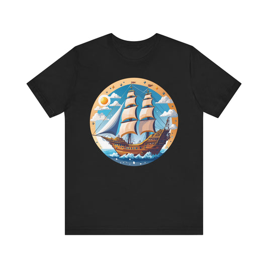 Ship Tee Shirt, Tee Shirt with Ship