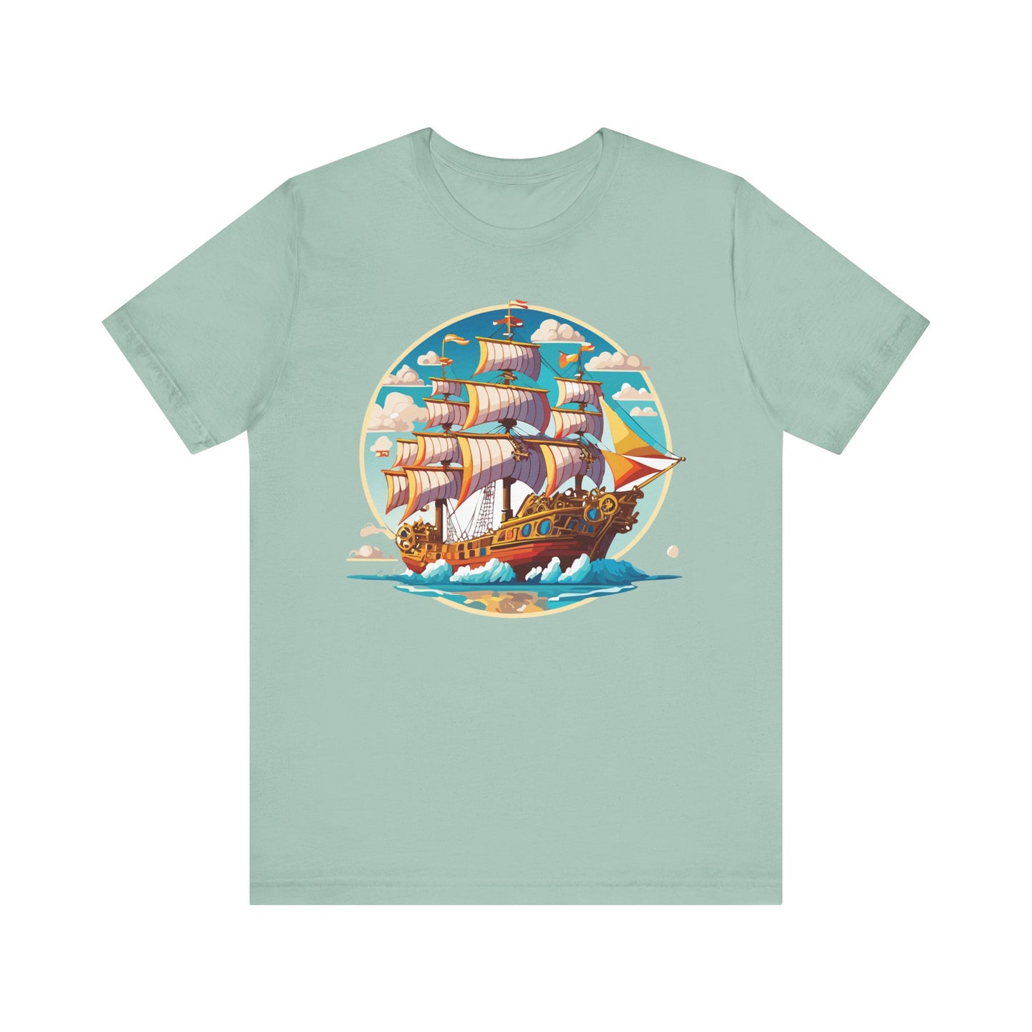 Ship Tee Shirt, Tee Shirt with Ship