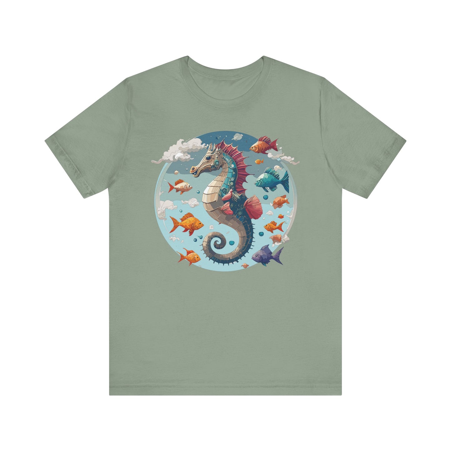 Animals Shirt, Shirt with Seahorse