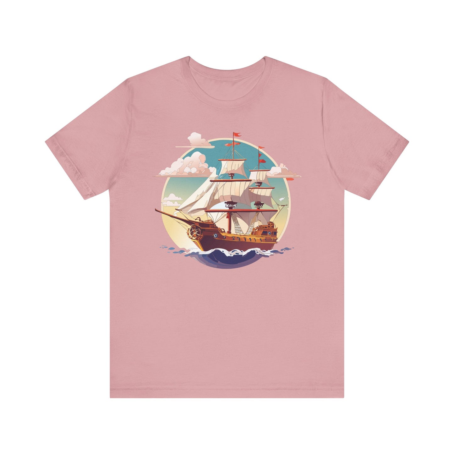Ship Tee Shirt, Tee Shirt with Ship