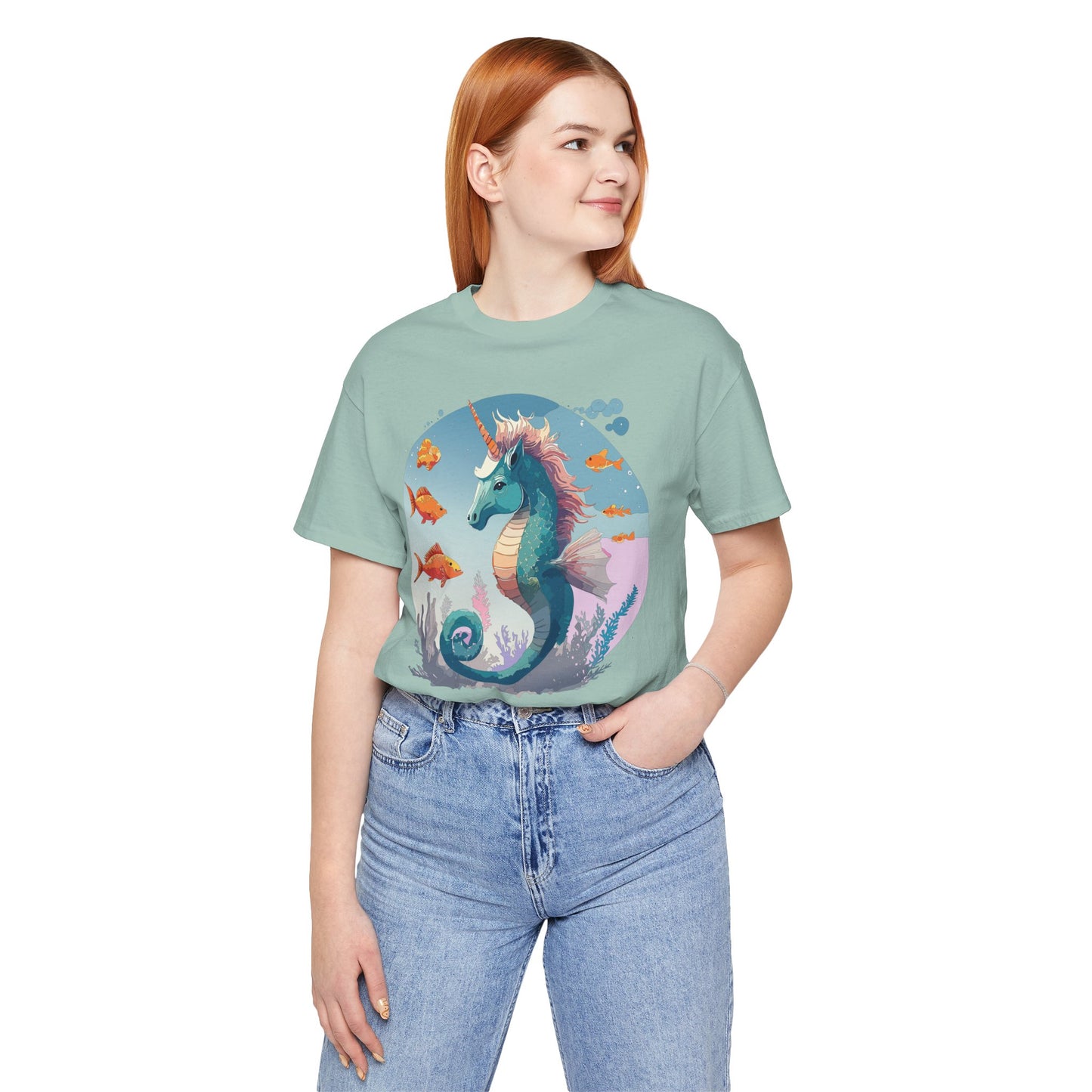 Animals Shirt, Shirt with Seahorse