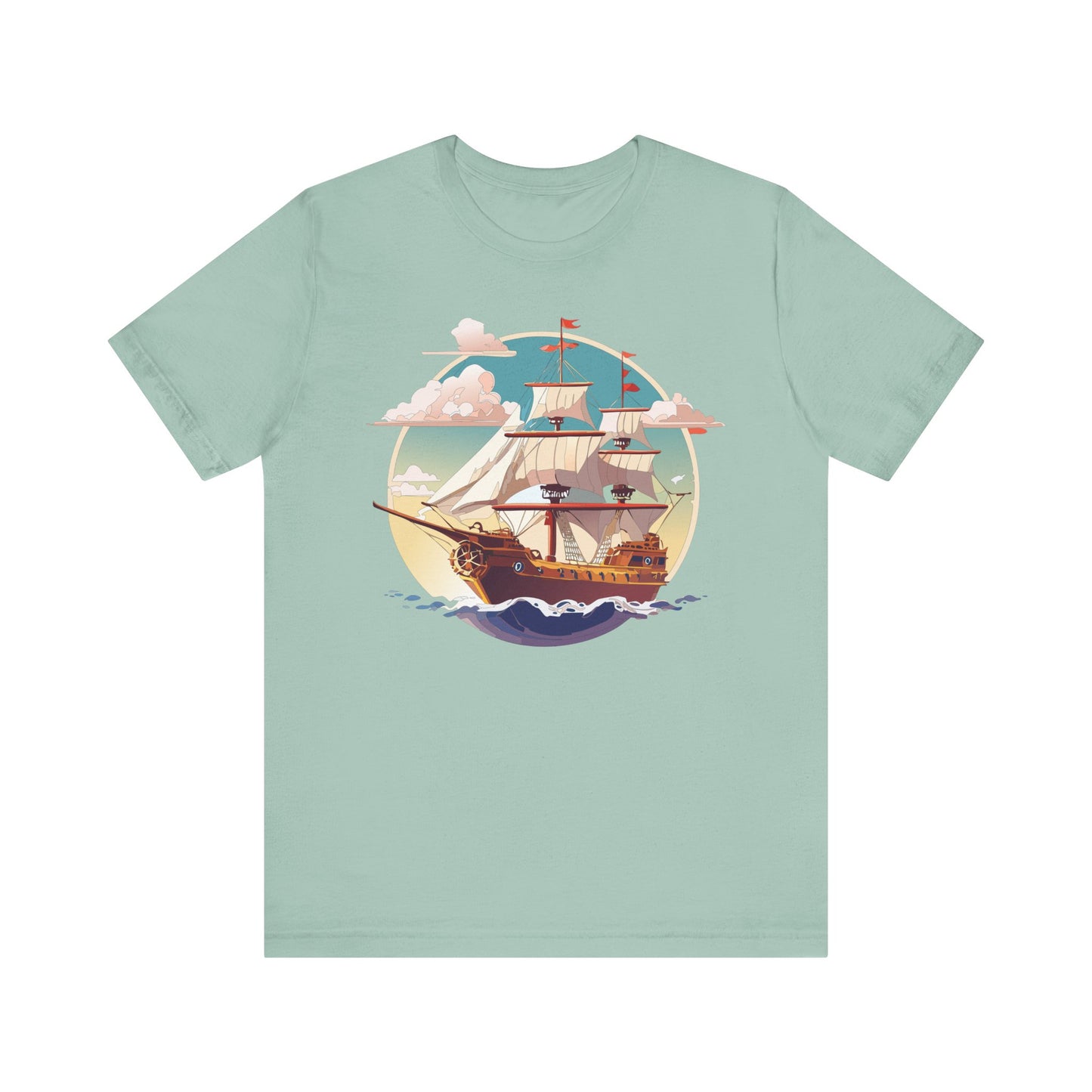 Ship Tee Shirt, Tee Shirt with Ship