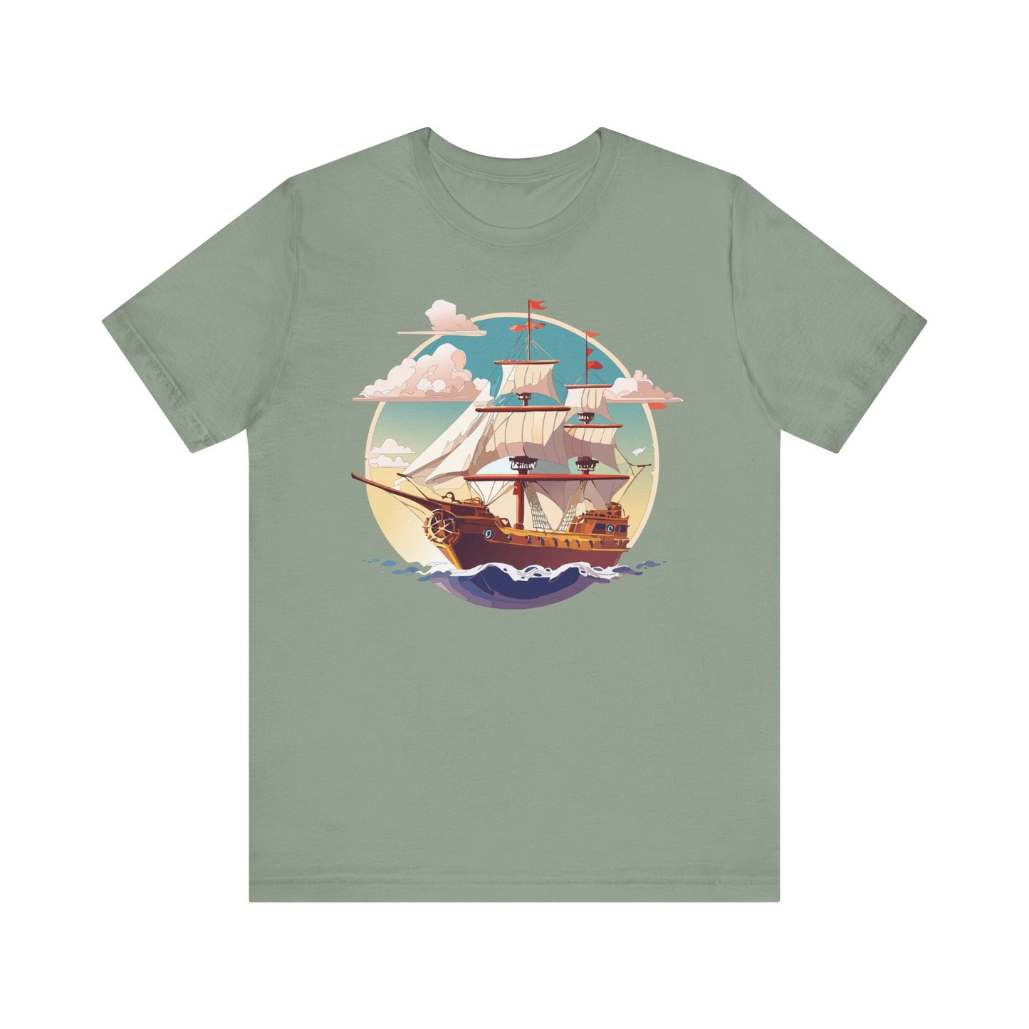 Ship Tee Shirt, Tee Shirt with Ship