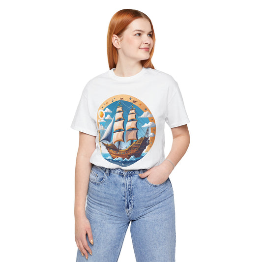 Ship Tee Shirt, Tee Shirt with Ship