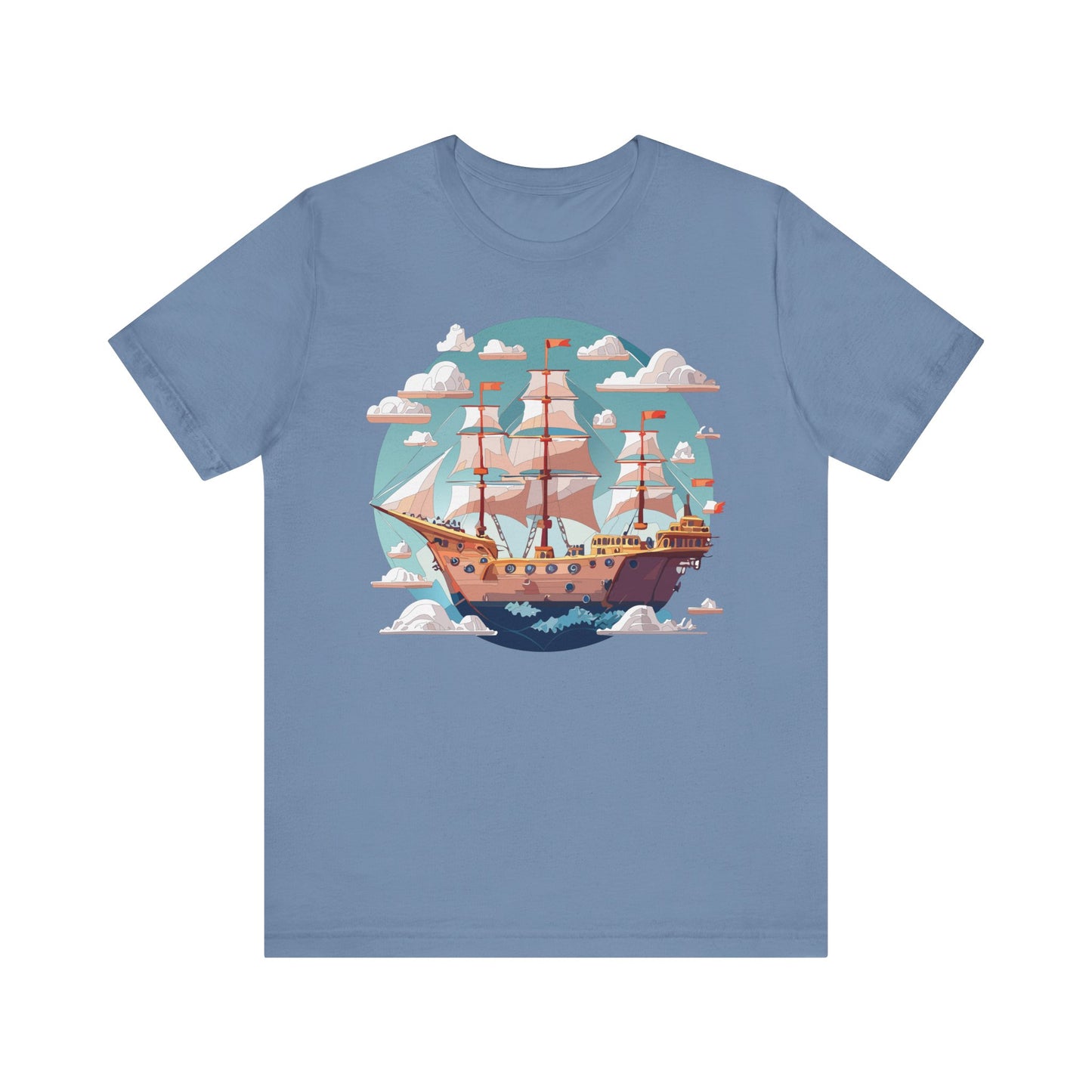 Ship Tee Shirt, Tee Shirt with Ship