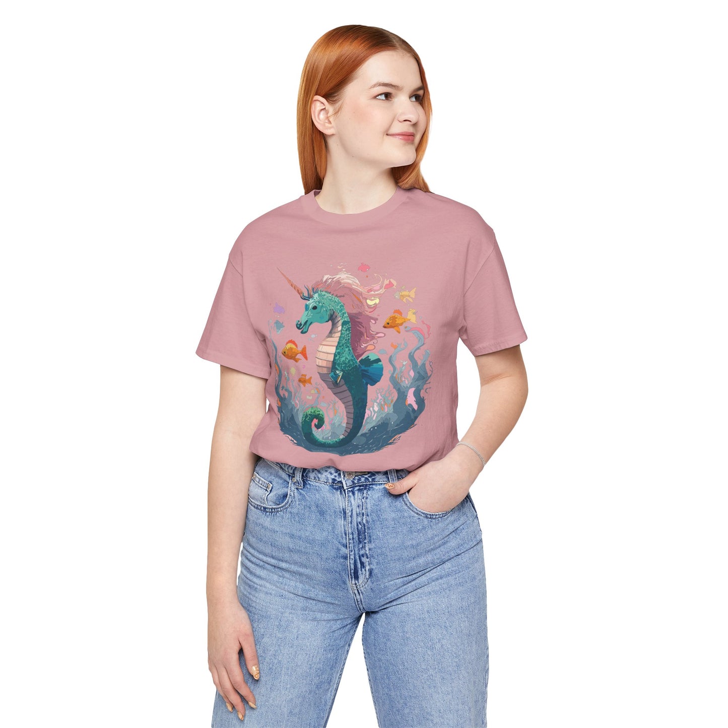 Animals Shirt, Shirt with Seahorse