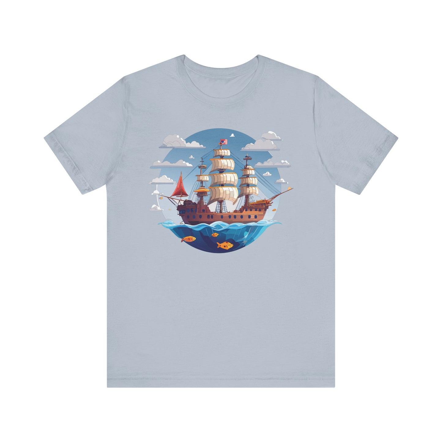 Ship Tee Shirt, Tee Shirt with Ship