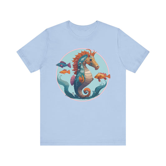 Animals Shirt, Shirt with Seahorse