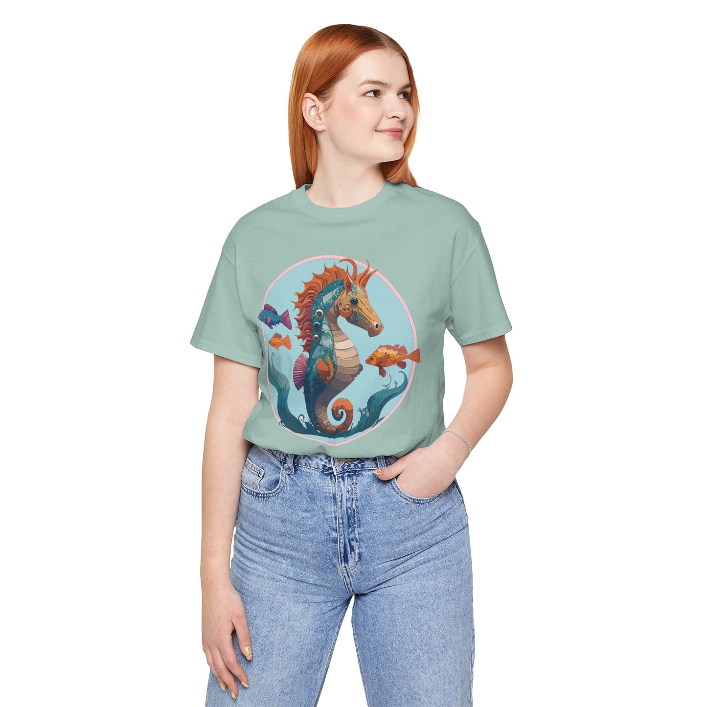 Animals Shirt, Shirt with Seahorse