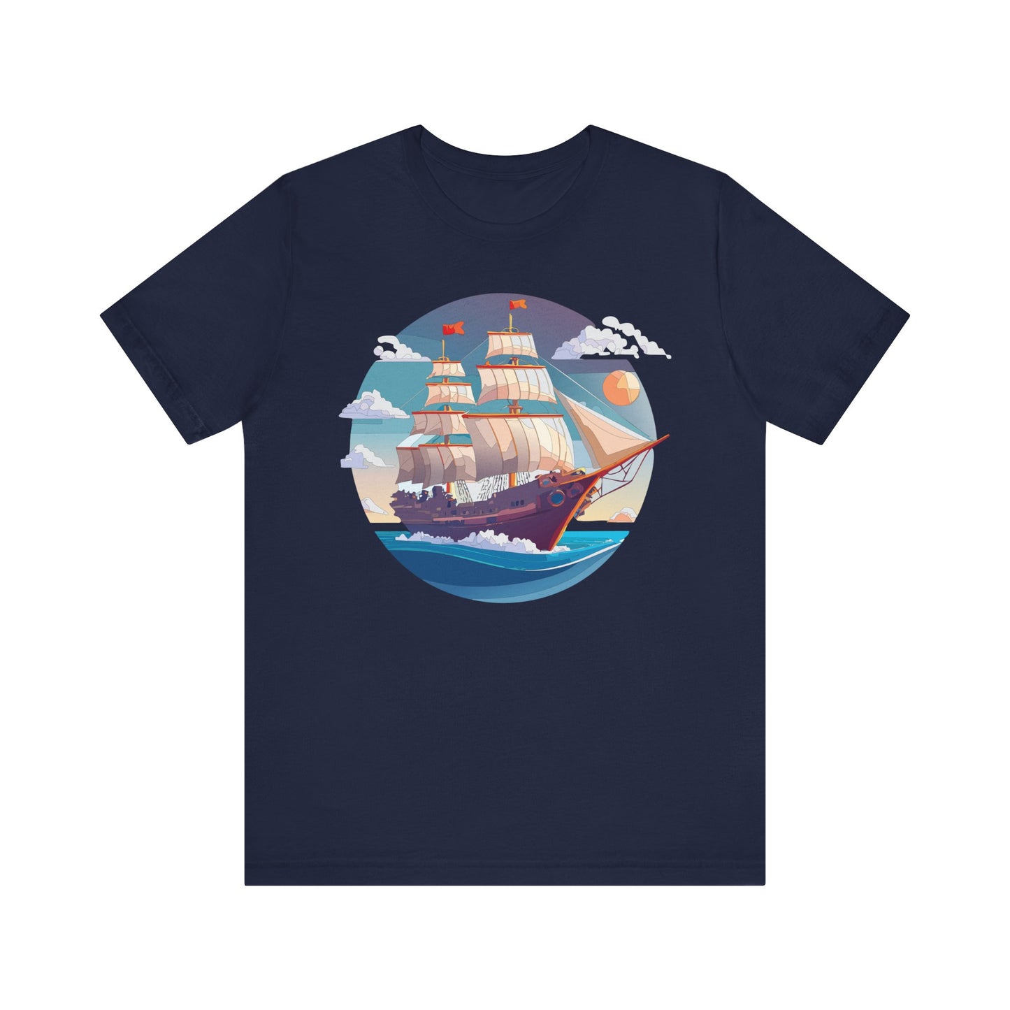 Ship Tee Shirt, Tee Shirt with Ship