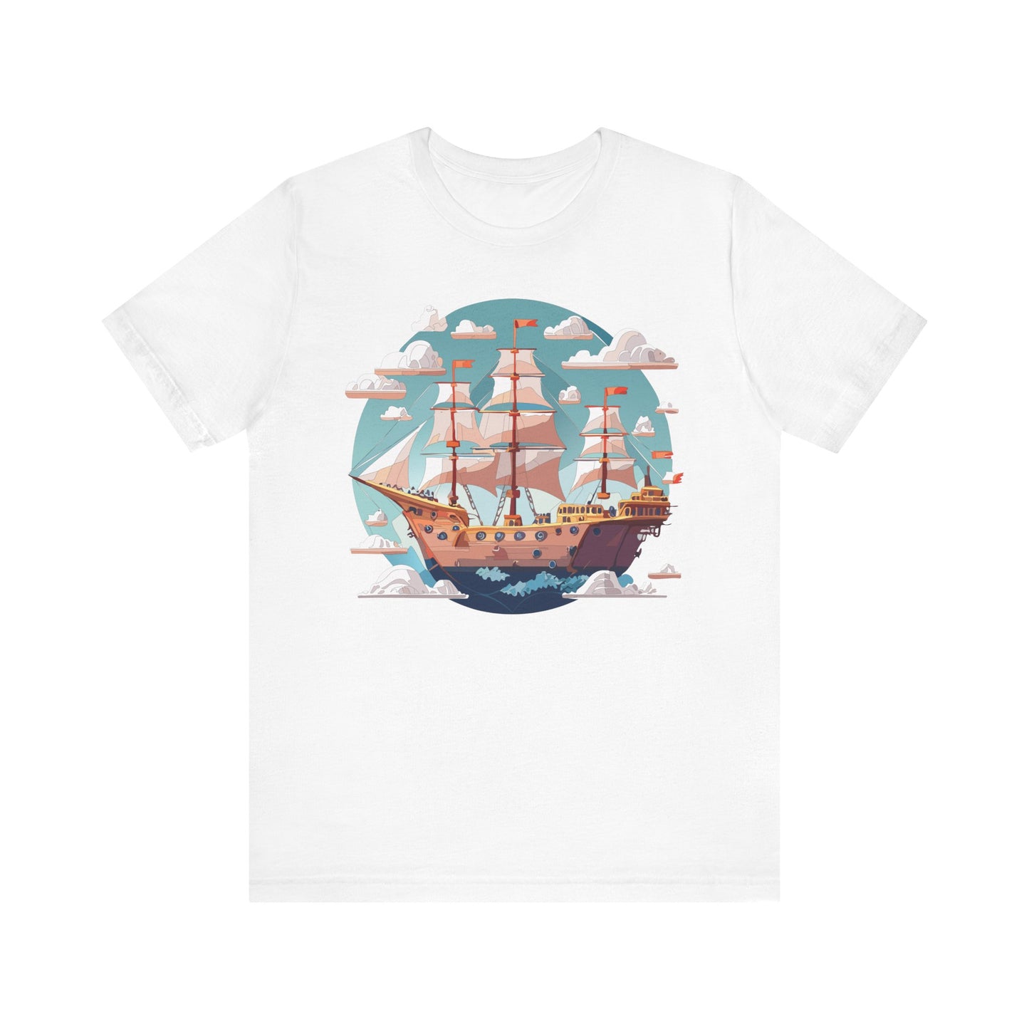 Ship Tee Shirt, Tee Shirt with Ship