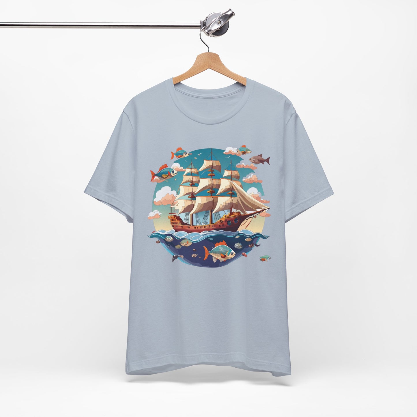 Ship Tee Shirt, Tee Shirt with Ship