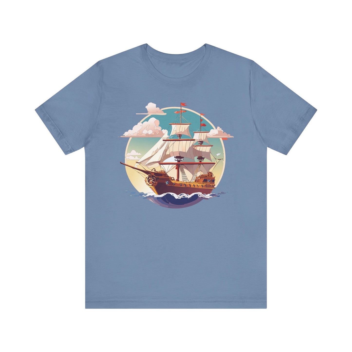 Ship Tee Shirt, Tee Shirt with Ship