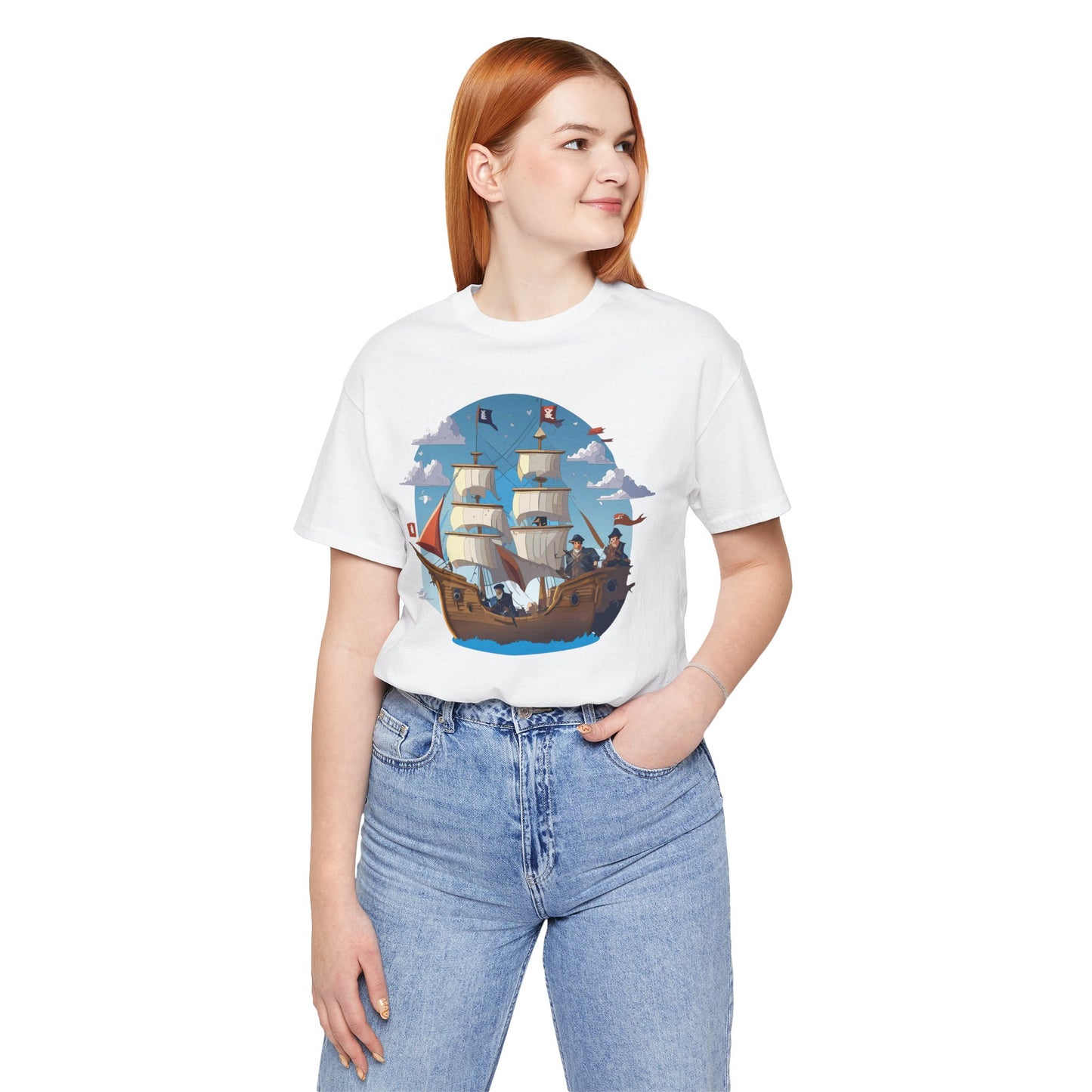 Ship Tee Shirt, Tee Shirt with Ship