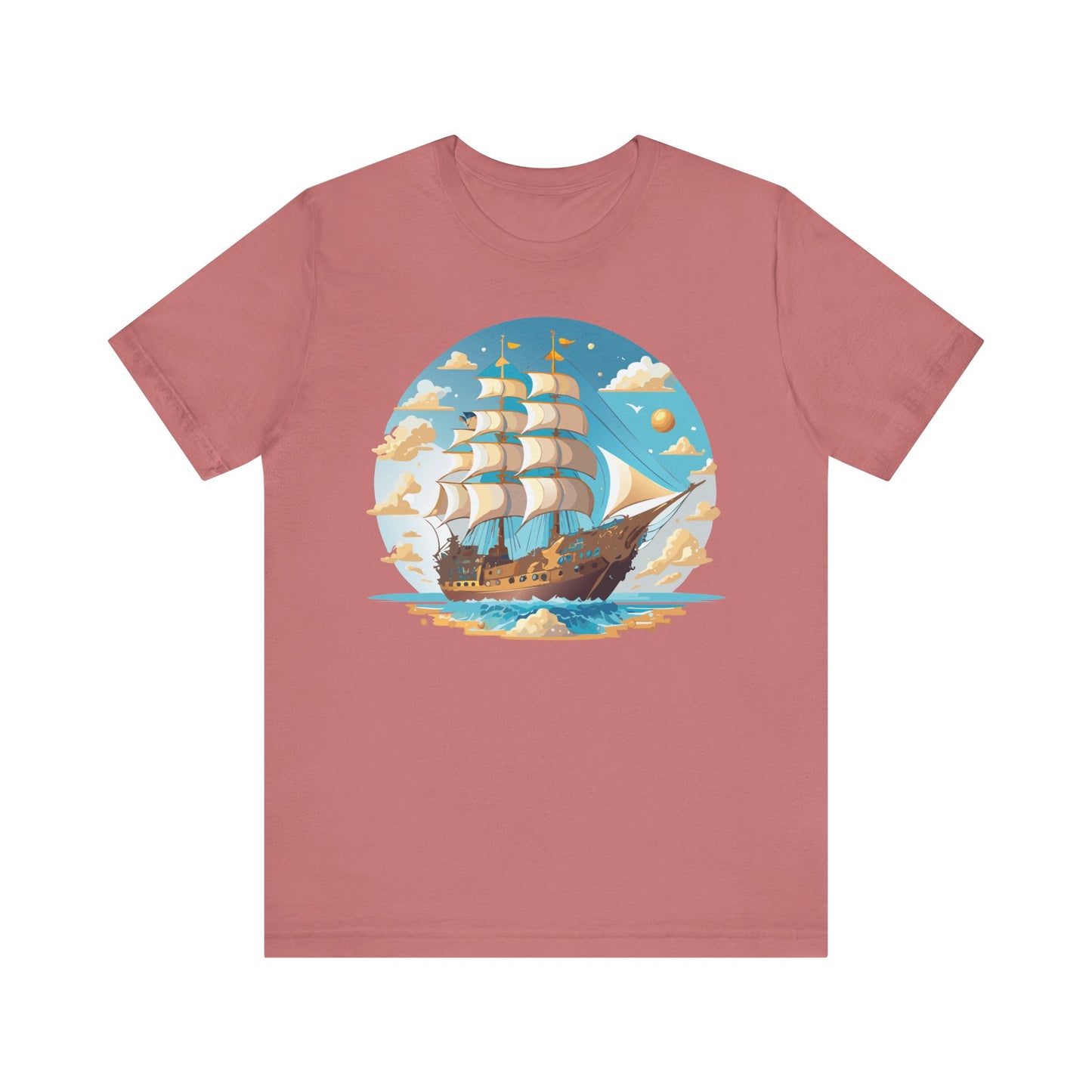 Ship Tee Shirt, Tee Shirt with Ship