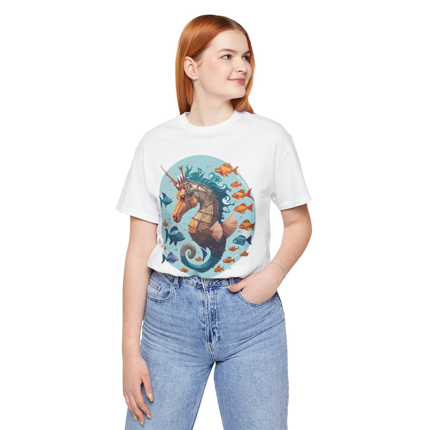 Animals Shirt, Shirt with Seahorse