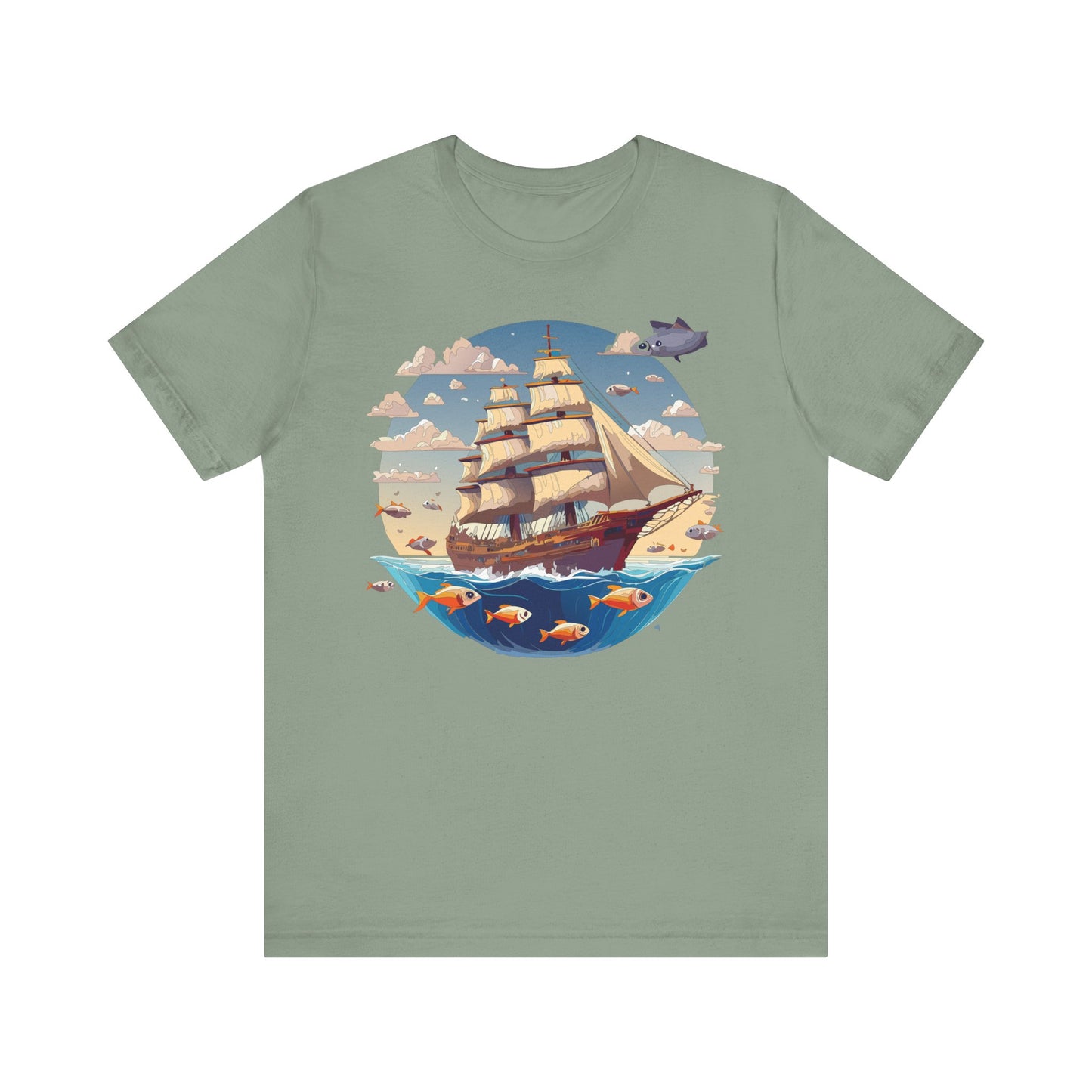 Ship Tee Shirt, Tee Shirt with Ship