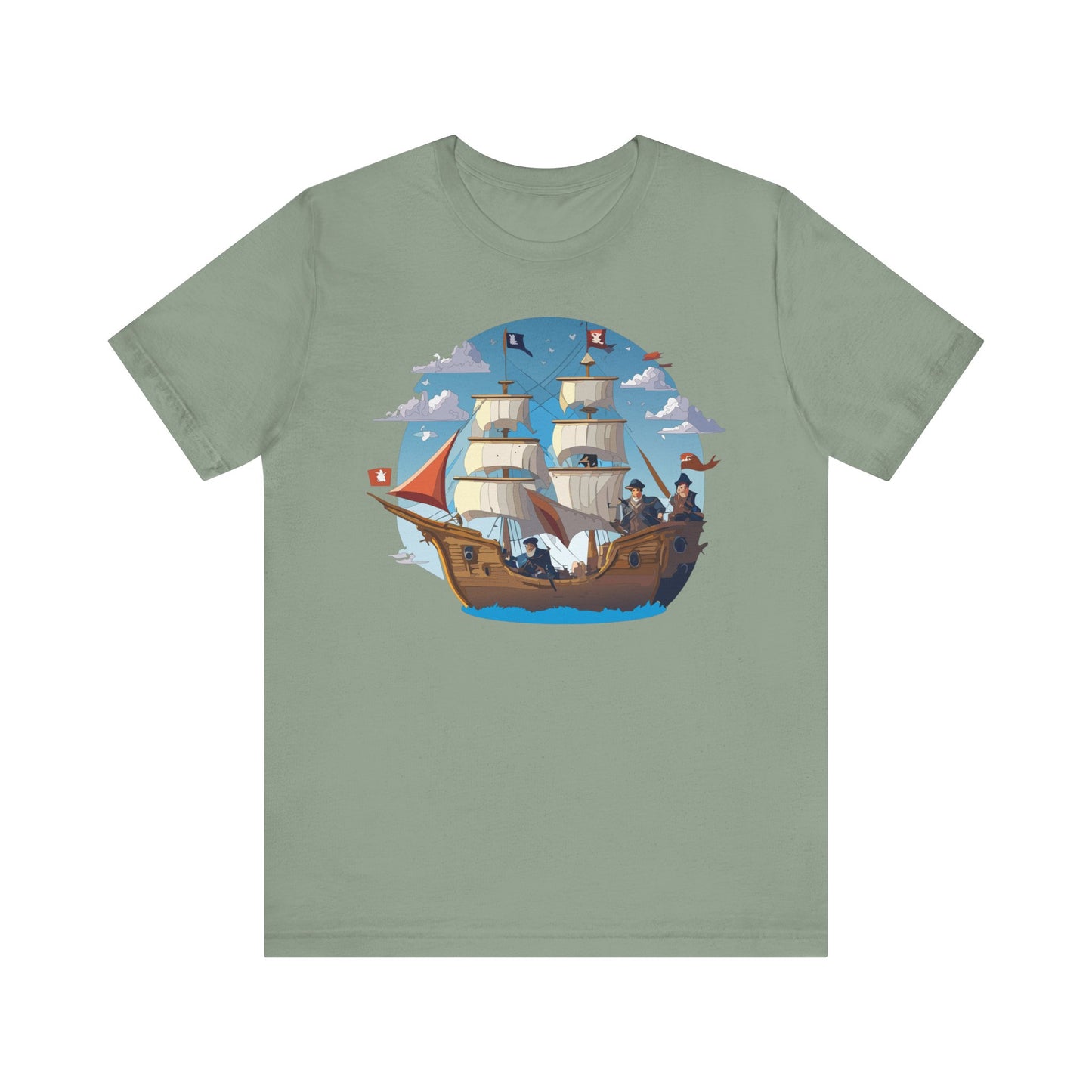 Ship Tee Shirt, Tee Shirt with Ship