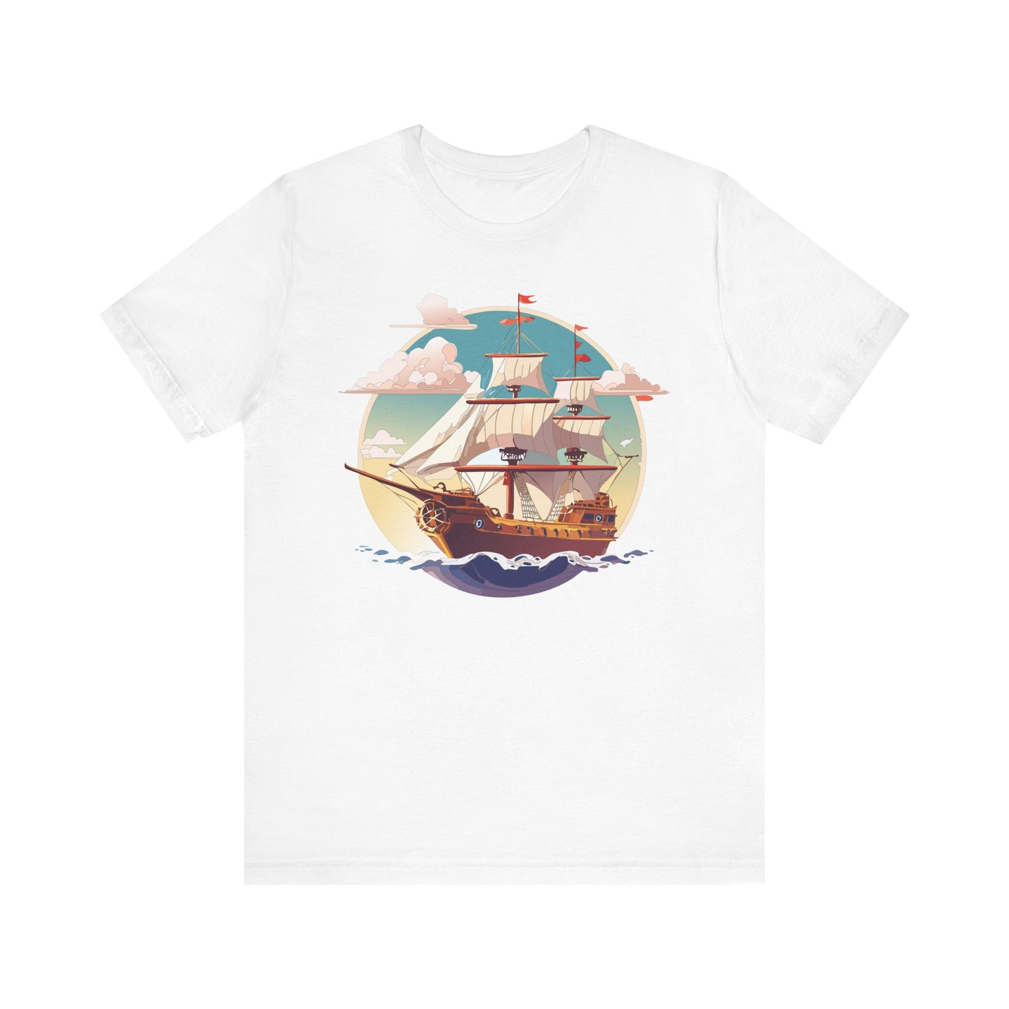 Ship Tee Shirt, Tee Shirt with Ship