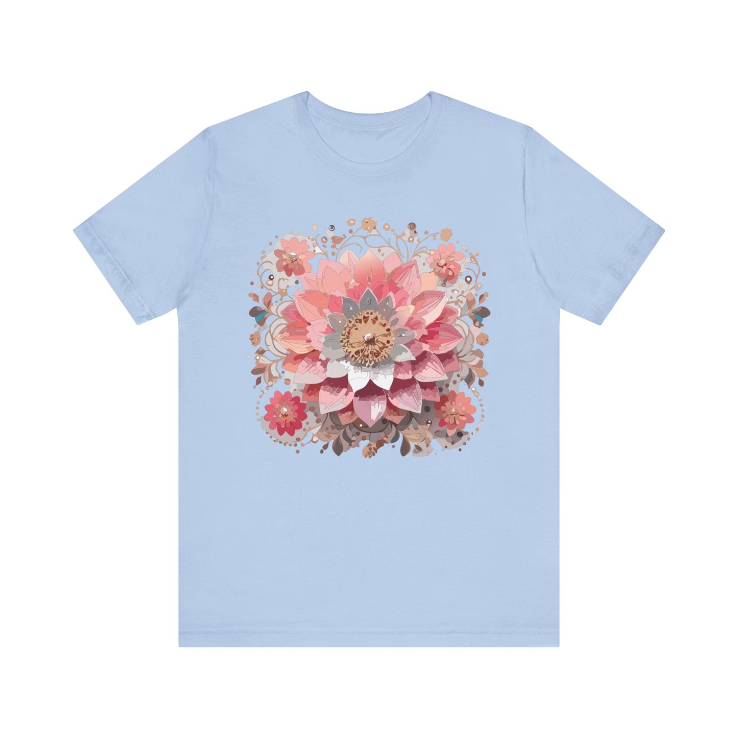 Floral Mandala Shirt, Flowers Mandala Shirt