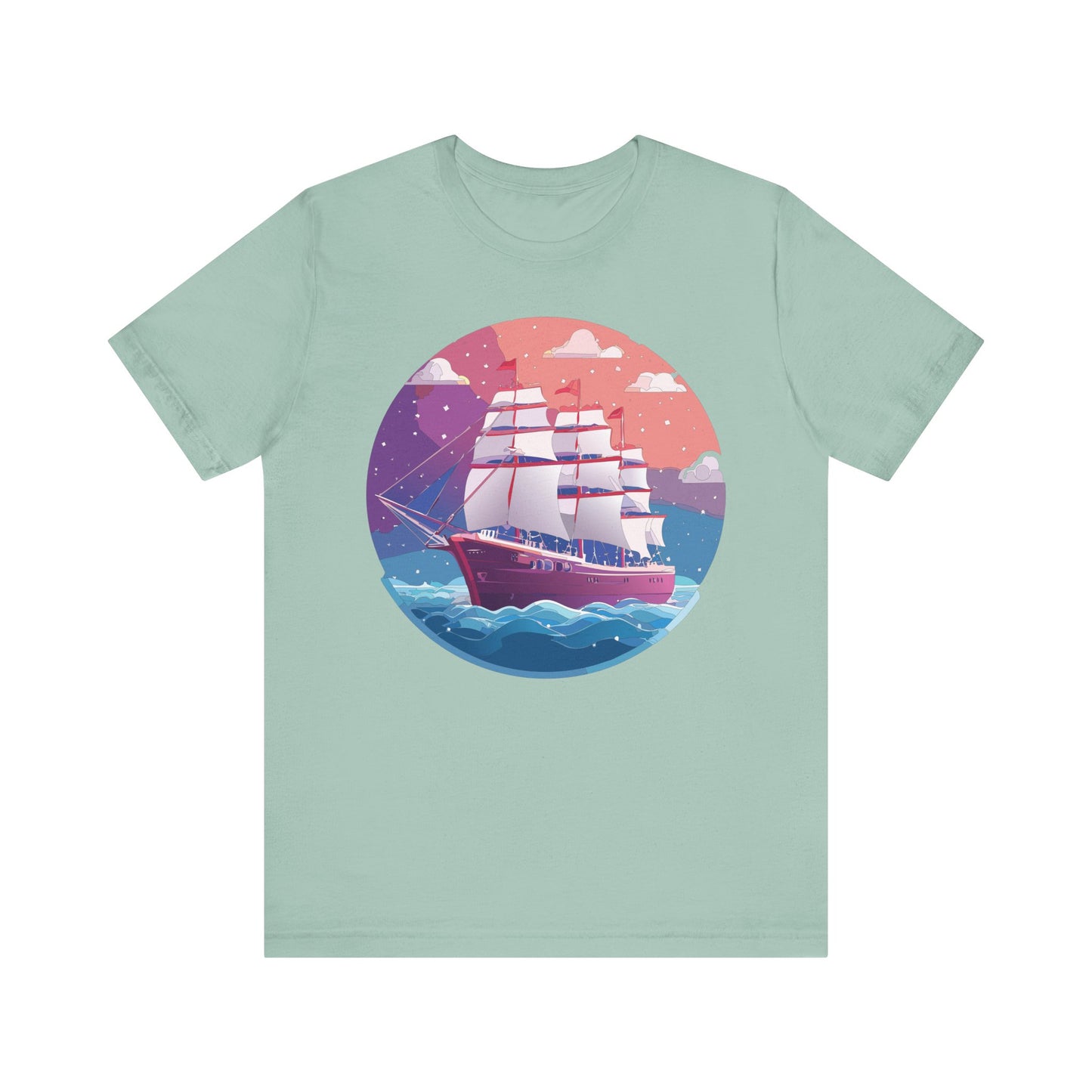 Ship Tee Shirt, Tee Shirt with Ship