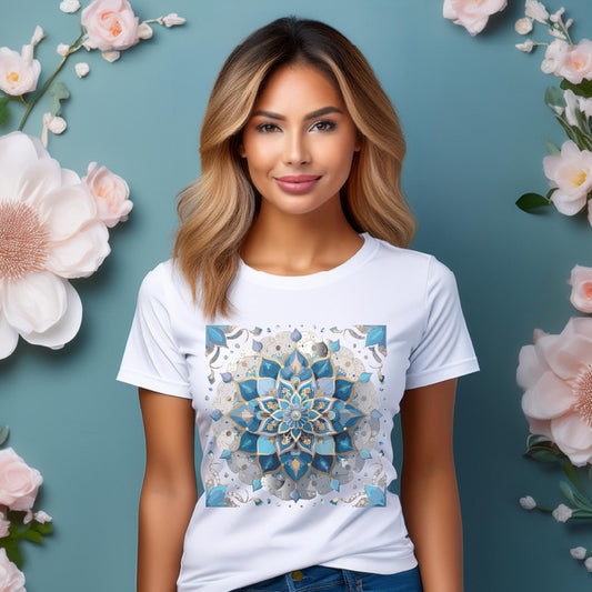 Floral Mandala Shirt, Flowers Mandala Shirt
