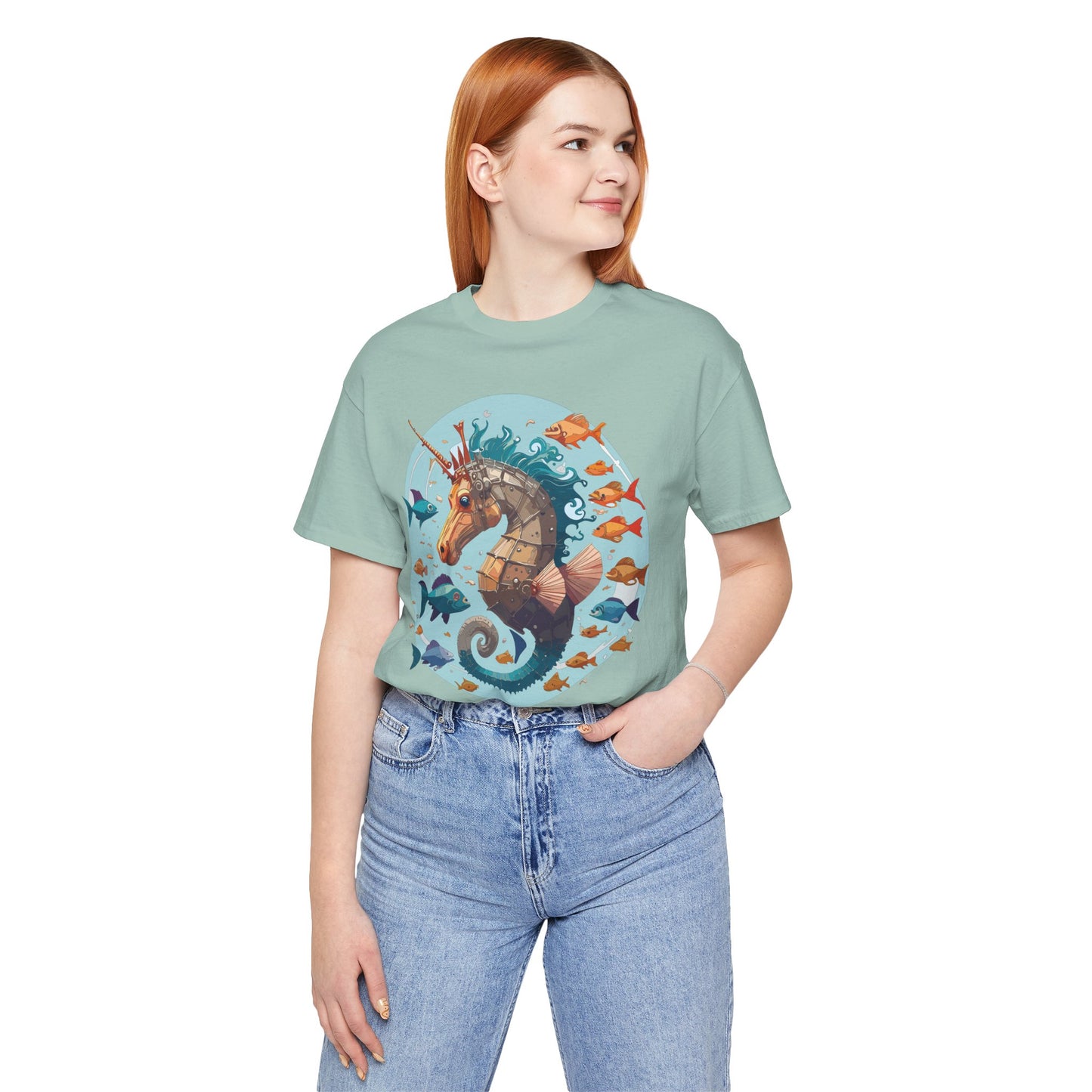 Animals Shirt, Shirt with Seahorse
