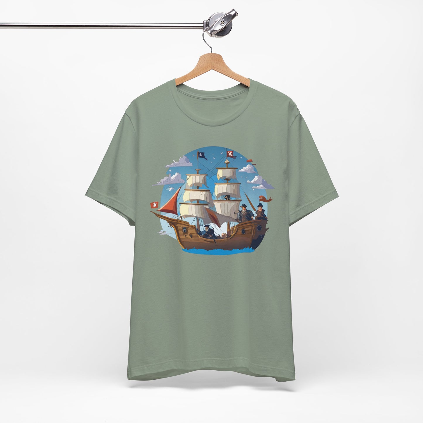 Ship Tee Shirt, Tee Shirt with Ship