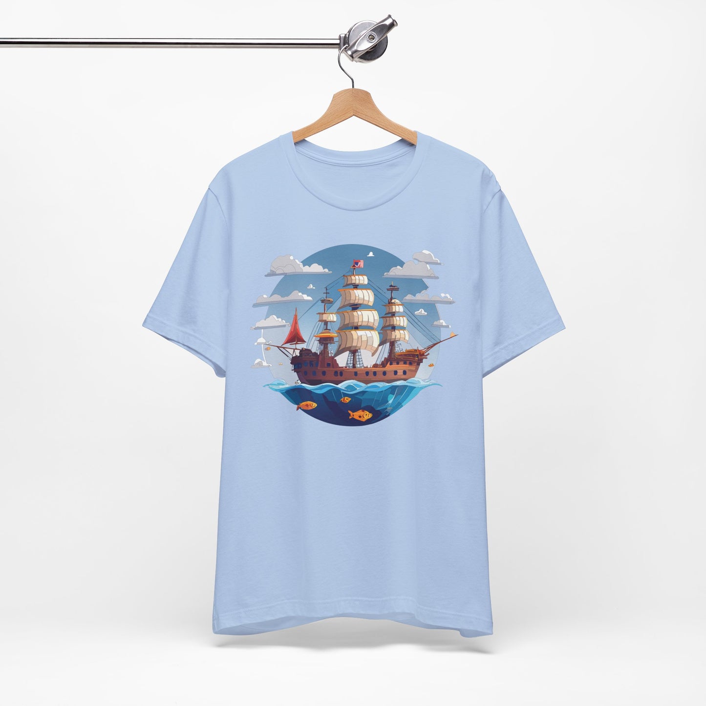 Ship Tee Shirt, Tee Shirt with Ship