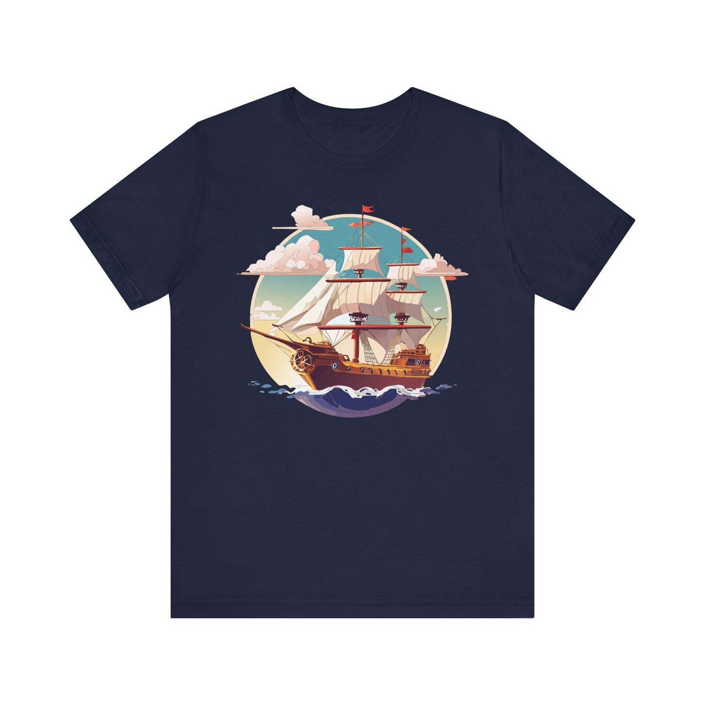 Ship Tee Shirt, Tee Shirt with Ship