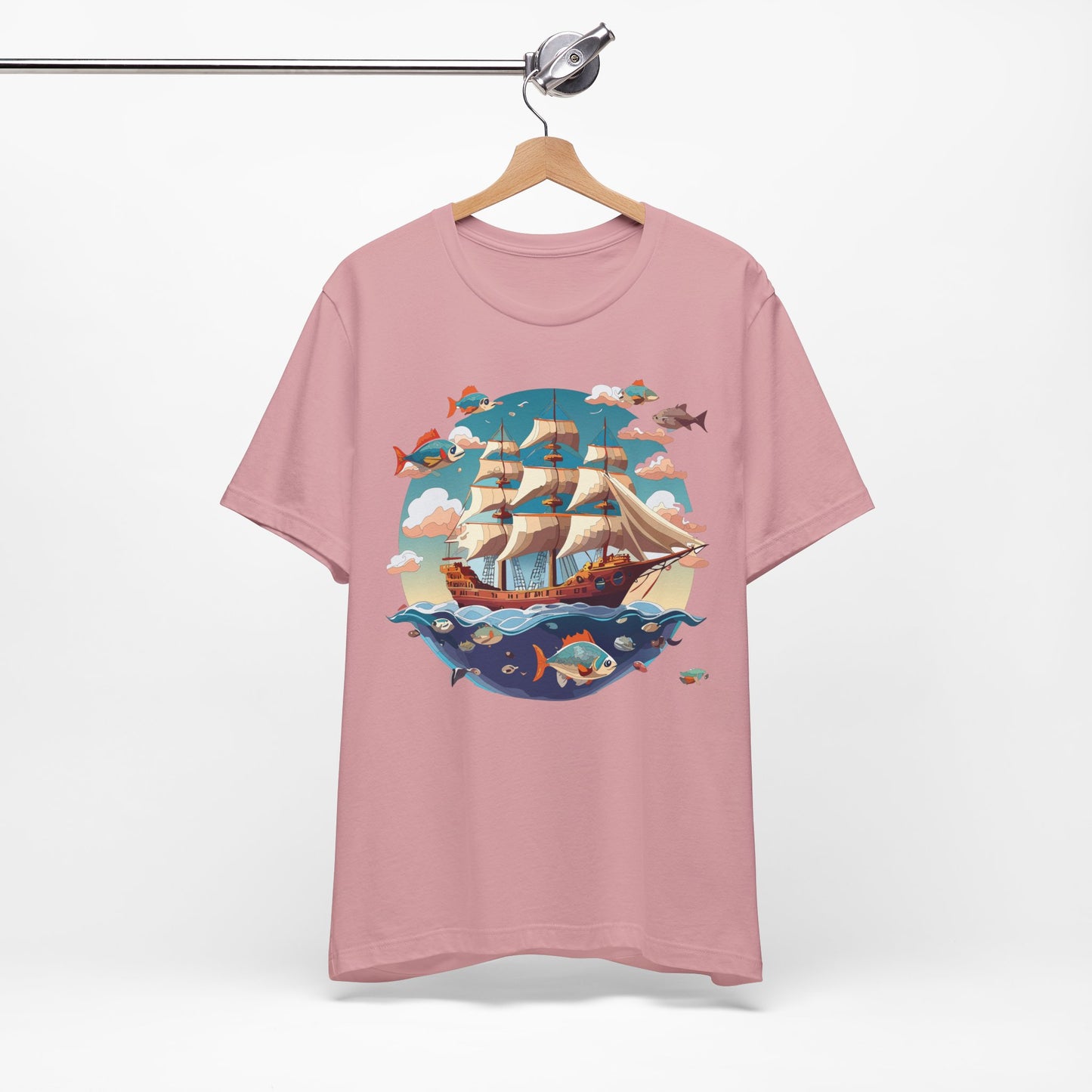 Ship Tee Shirt, Tee Shirt with Ship