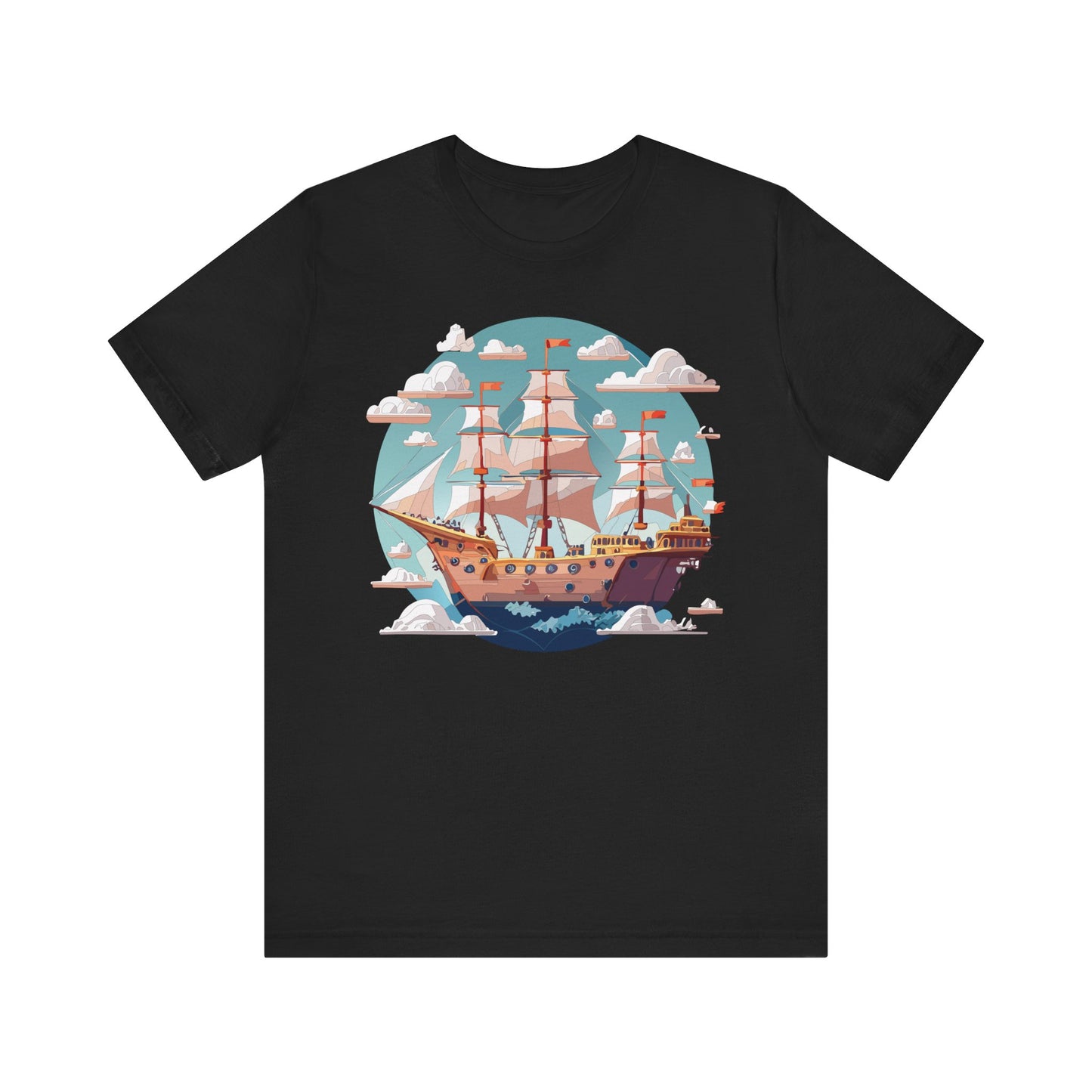 Ship Tee Shirt, Tee Shirt with Ship