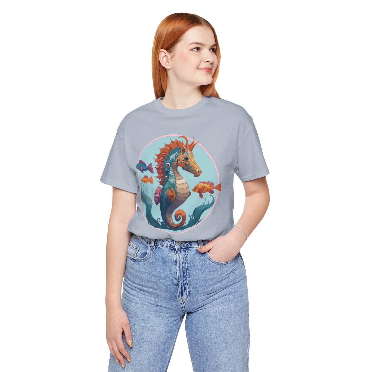 Animals Shirt, Shirt with Seahorse