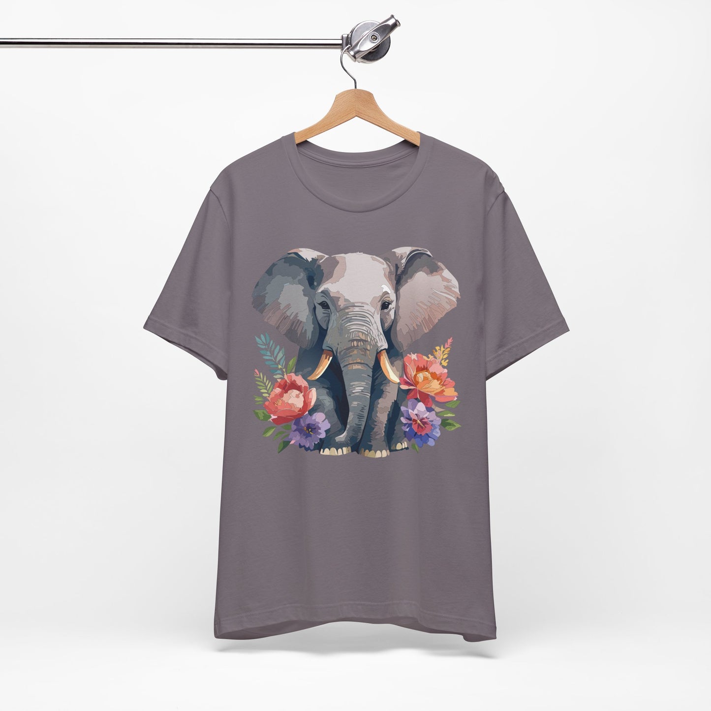 Unisex Elephant Graphic Art Design Tee Premium Cotton Short Sleeve Shirt By MyDesignShirt