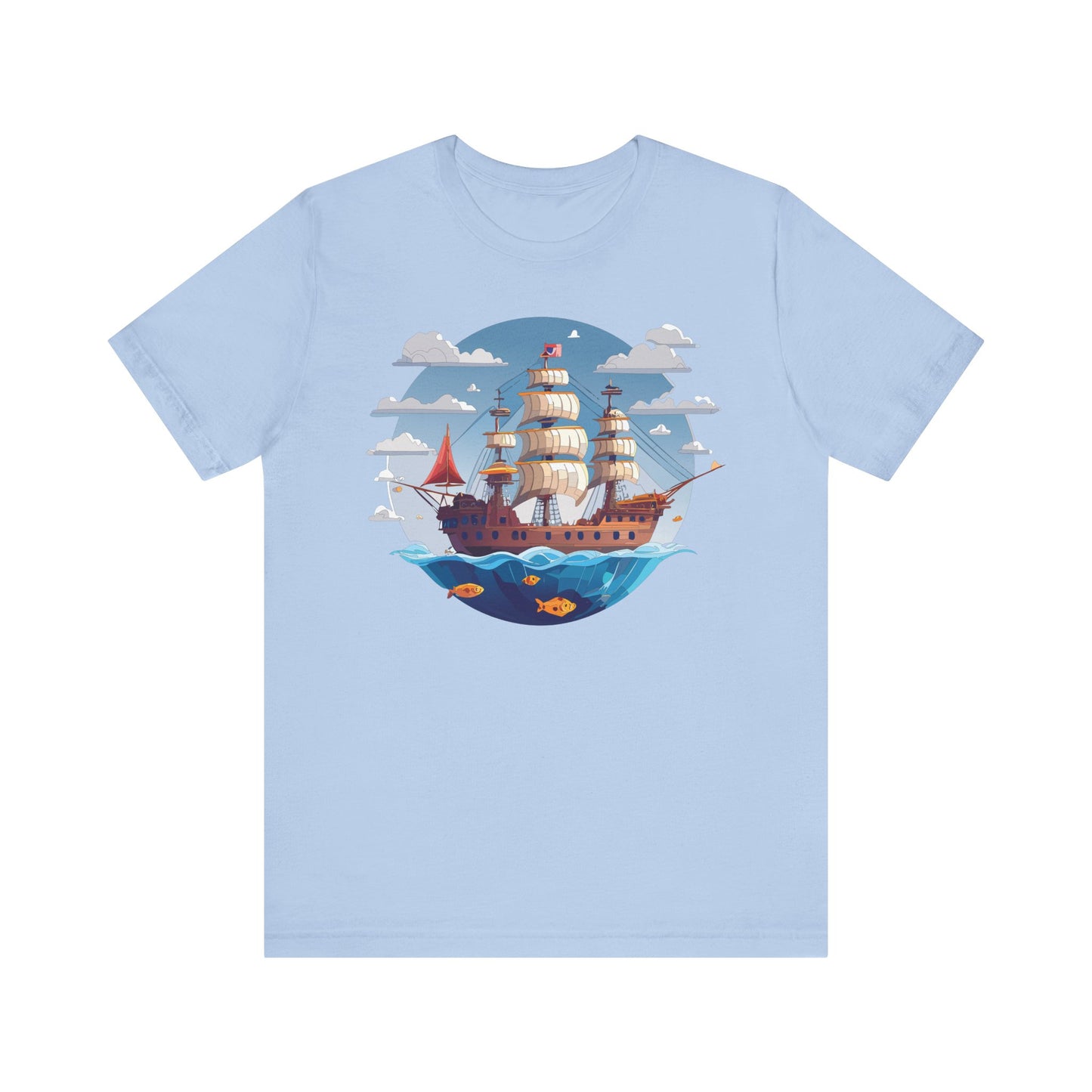Ship Tee Shirt, Tee Shirt with Ship