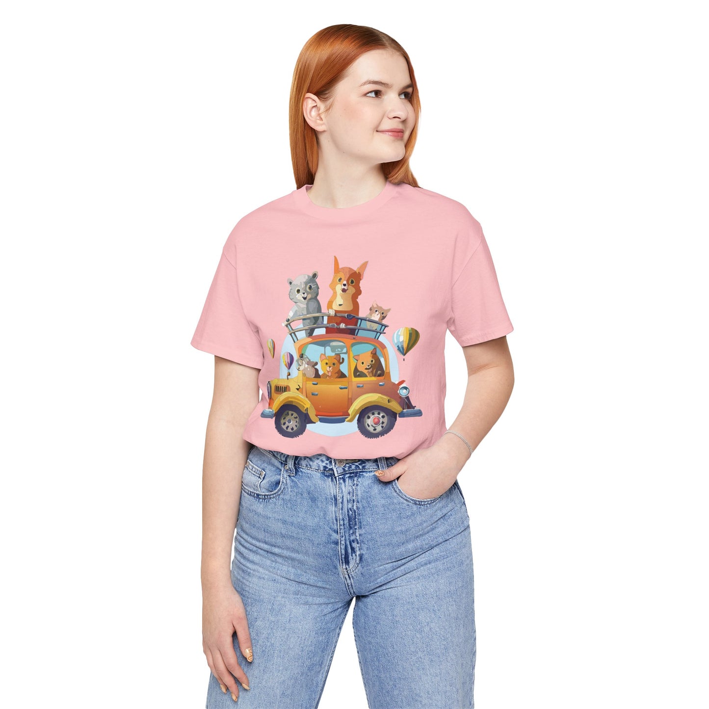 Funny Animals Graphic Tee Unisex 100 Percent Cotton Short Sleeve Shirt