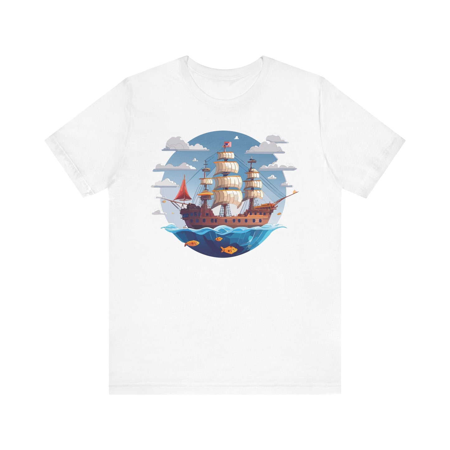 Ship Tee Shirt, Tee Shirt with Ship