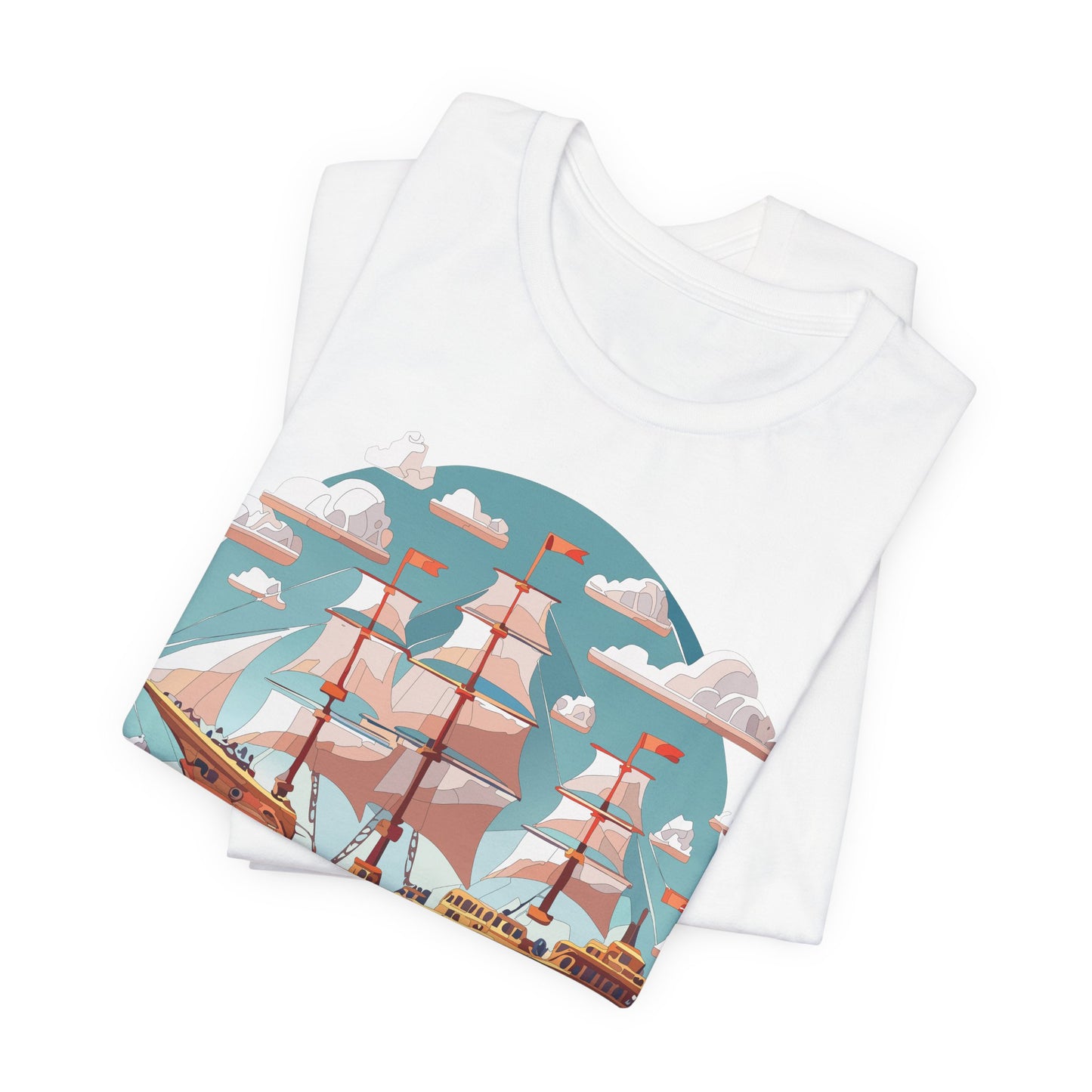 Ship Tee Shirt, Tee Shirt with Ship