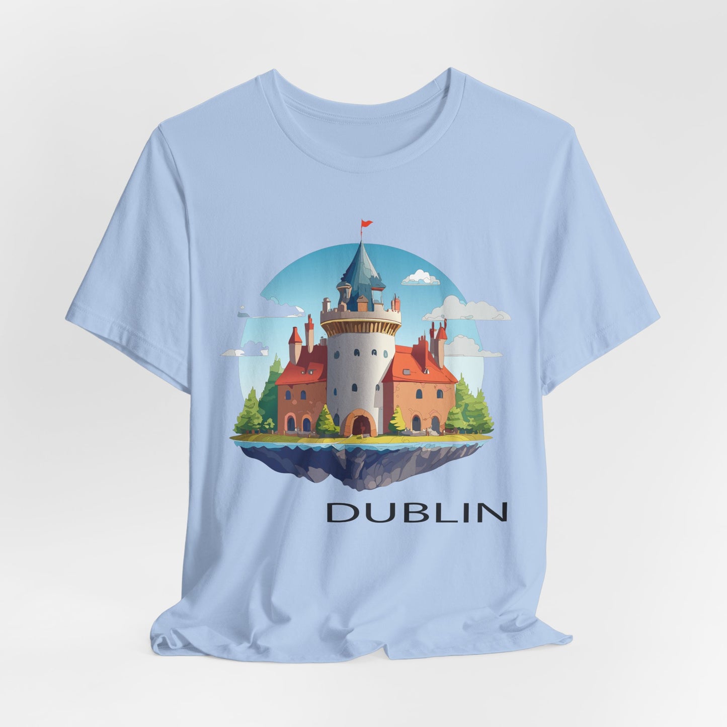 Dublin Travel Prints Graphic Tee Unisex 100 Percent Cotton Short Sleeve Shirt