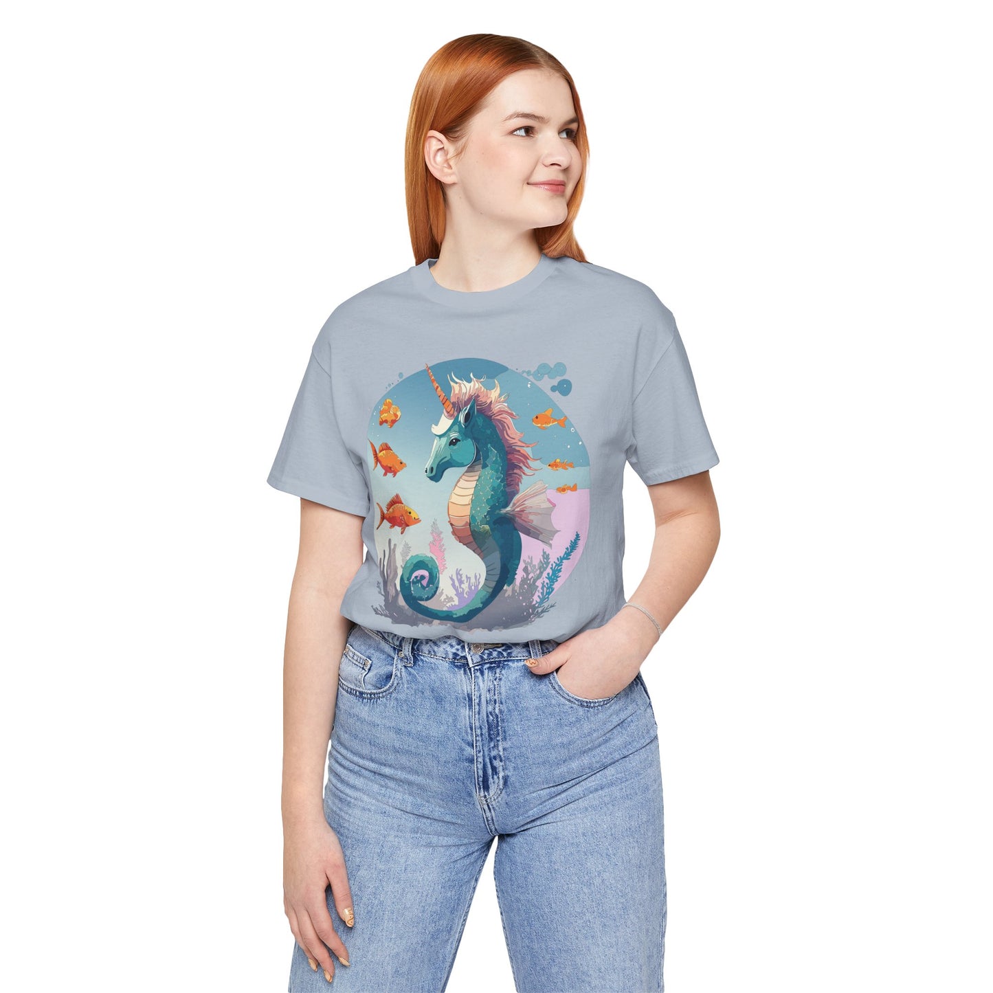 Animals Shirt, Shirt with Seahorse