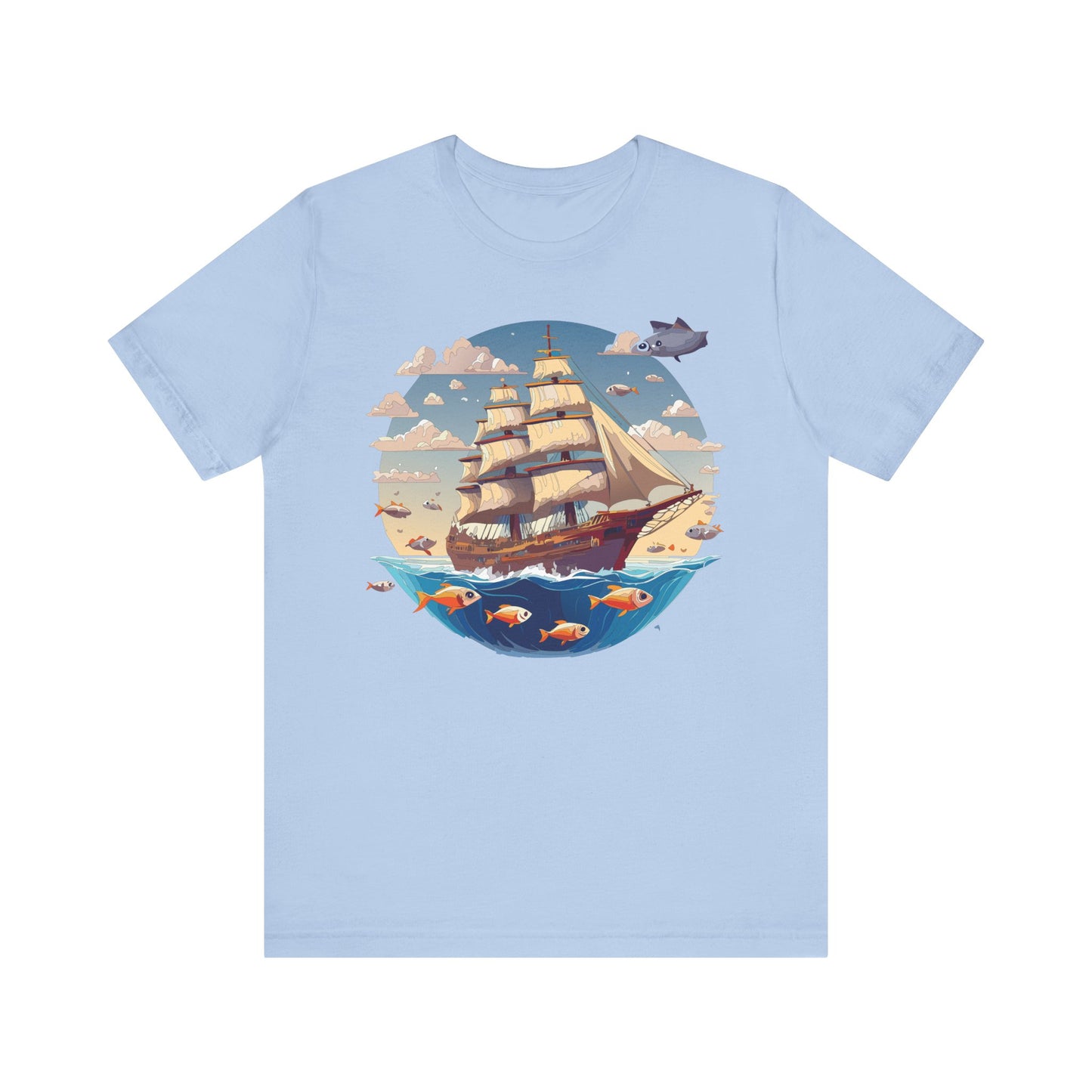 Ship Tee Shirt, Tee Shirt with Ship