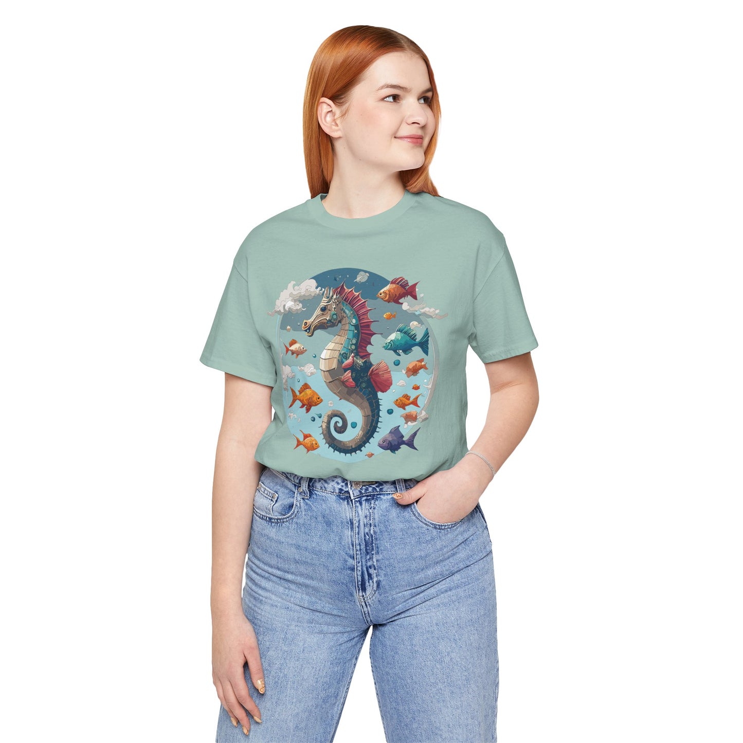 Animals Shirt, Shirt with Seahorse