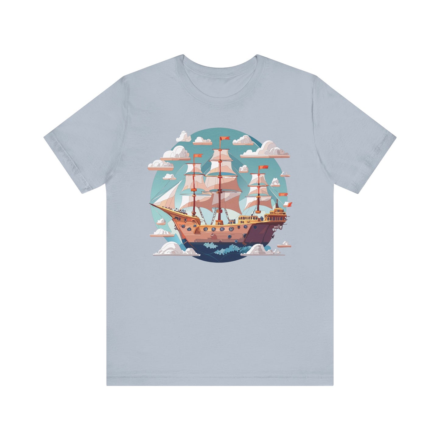 Ship Tee Shirt, Tee Shirt with Ship