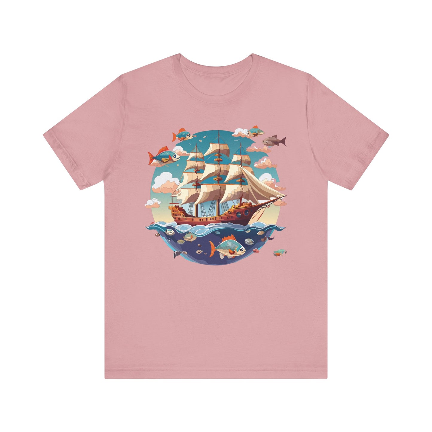 Ship Tee Shirt, Tee Shirt with Ship