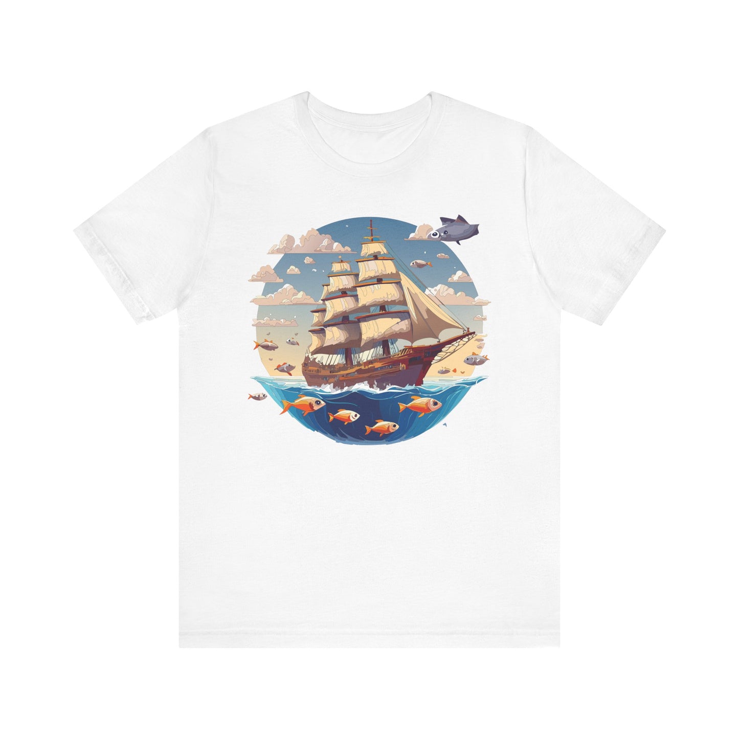 Ship Tee Shirt, Tee Shirt with Ship