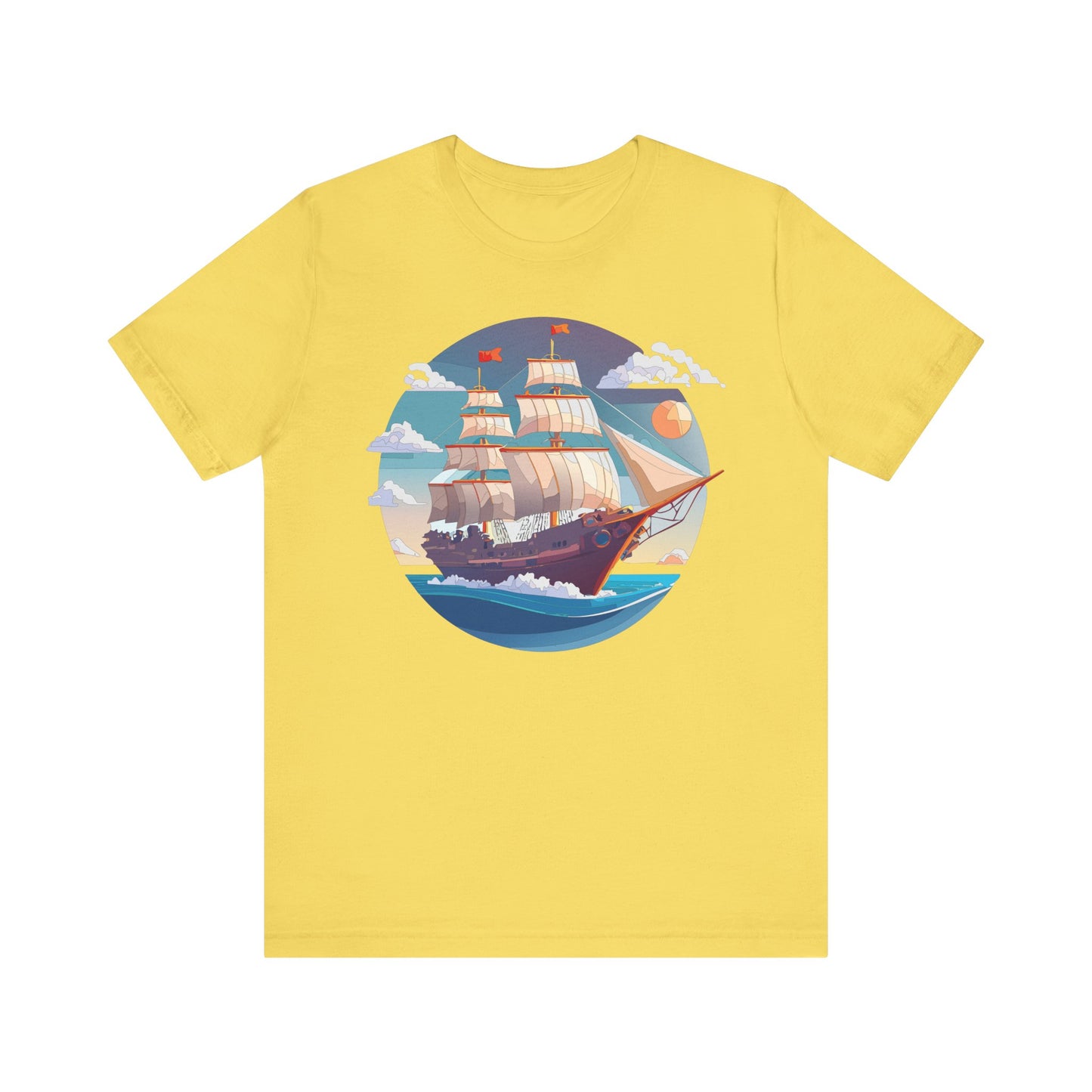 Ship Tee Shirt, Tee Shirt with Ship
