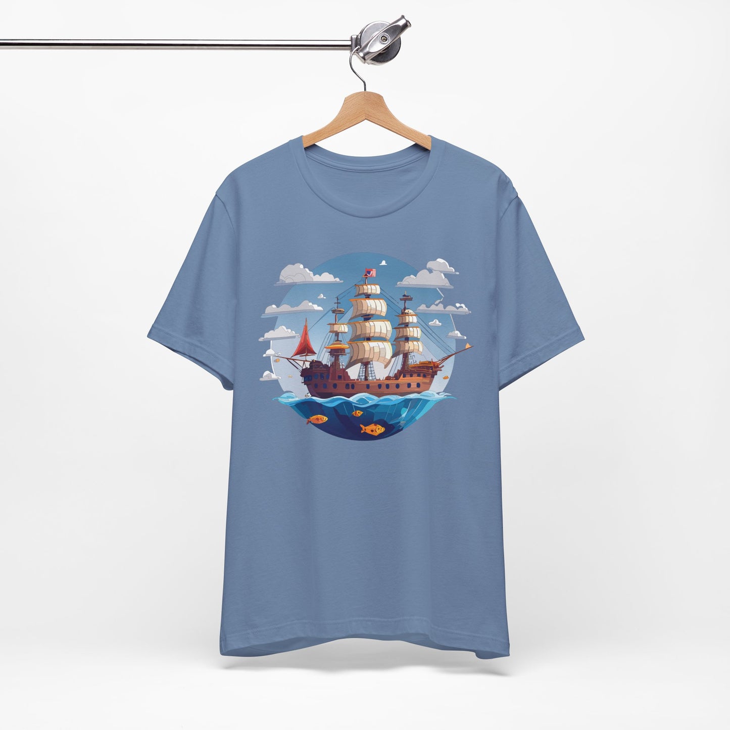 Ship Tee Shirt, Tee Shirt with Ship
