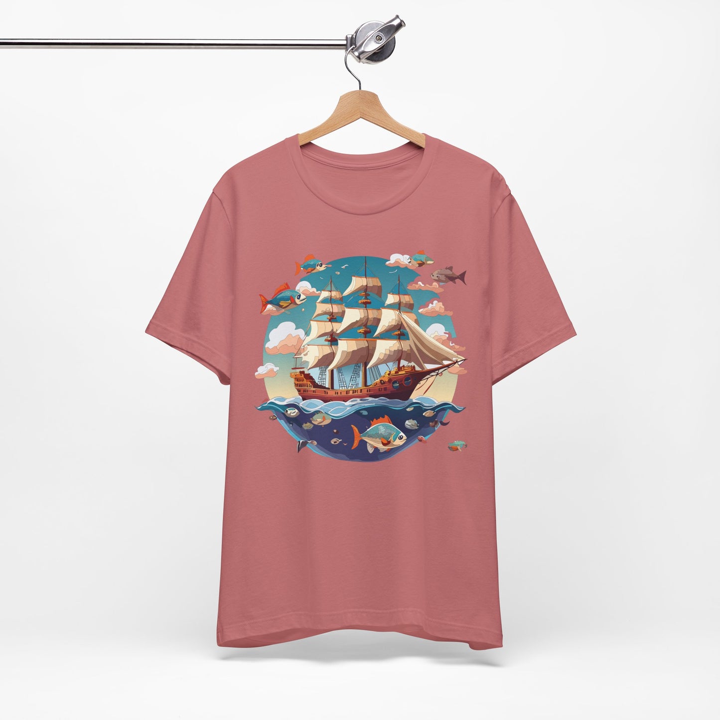 Ship Tee Shirt, Tee Shirt with Ship